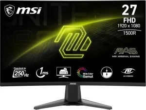Monitor MSI MAG 27C6X 68,6 cm (27″) FHD VA LED 240 Hz ukrivljen