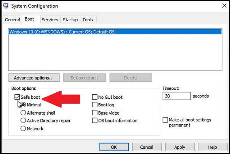 Varni način Windows 10