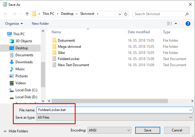 FolderLocker datoteka